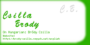 csilla brody business card